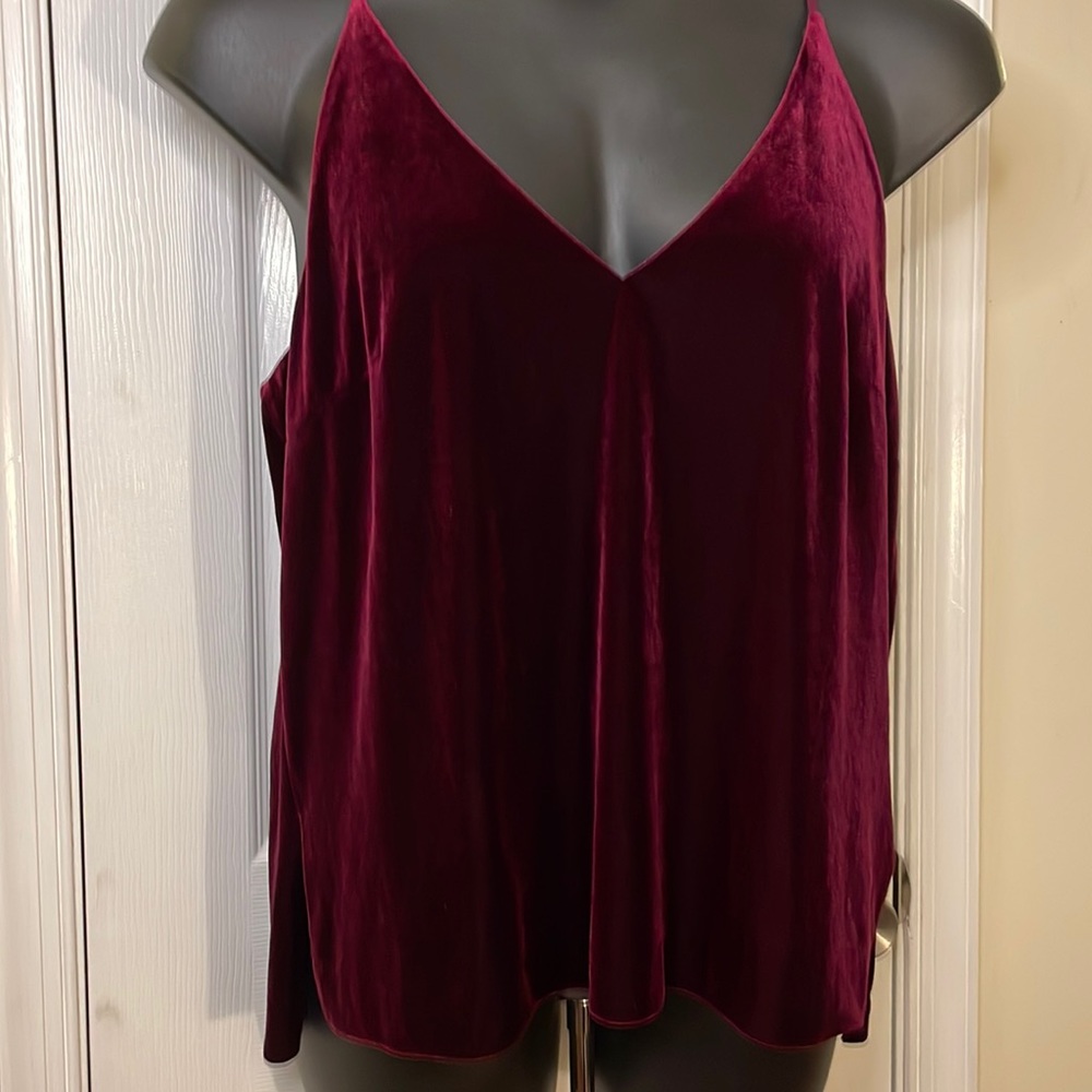 Gianni Bini Burgundy Thick Velvet Lined Racerback Camisole for Holidays XL - Picture 1 of 6